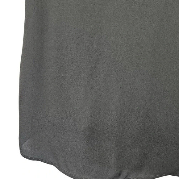 Halogen Blouse Top Size Small Gray Cap Sleeve Layered Look Scoop Neck Faux Wrap - Picture 7 of 12